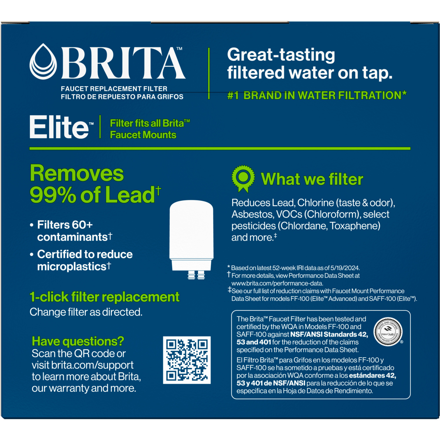 slide 2 of 8, Brita Faucet Replacement Filter 2 ea, 2 ct