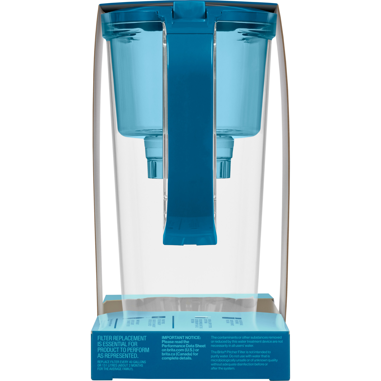 slide 3 of 8, Brita Denali Pitcher Translucent Teal, 1 ct