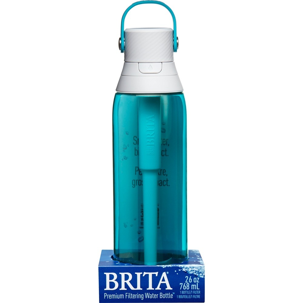 slide 5 of 5, Brita Premium 26oz Filtering Water Bottle with Filter - Seaglass, 26 oz