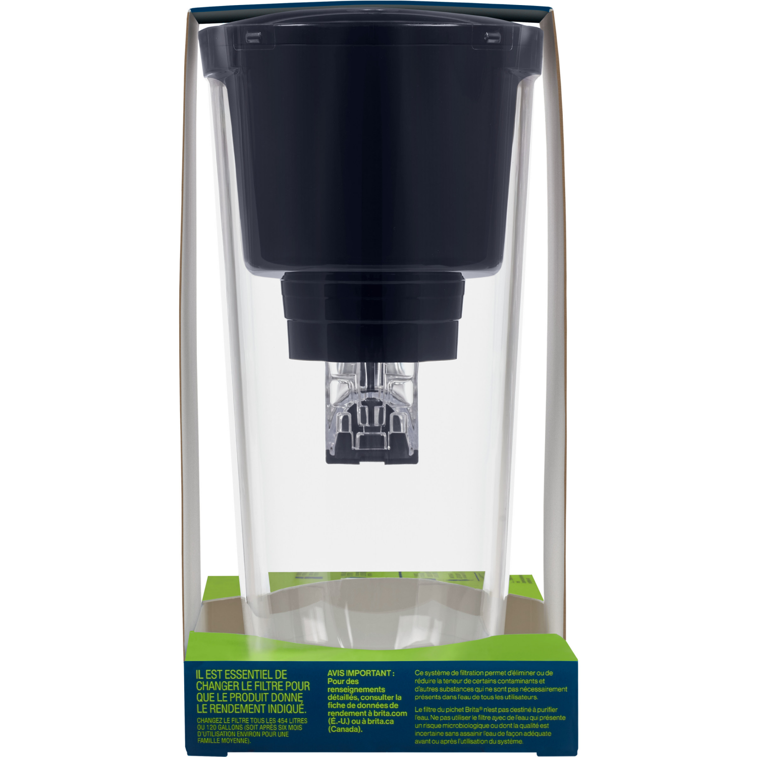 slide 5 of 8, Brita Water Filter 6-Cup Denali Water Pitcher Dispenser with Standard Water Filter Black, 48 fl oz