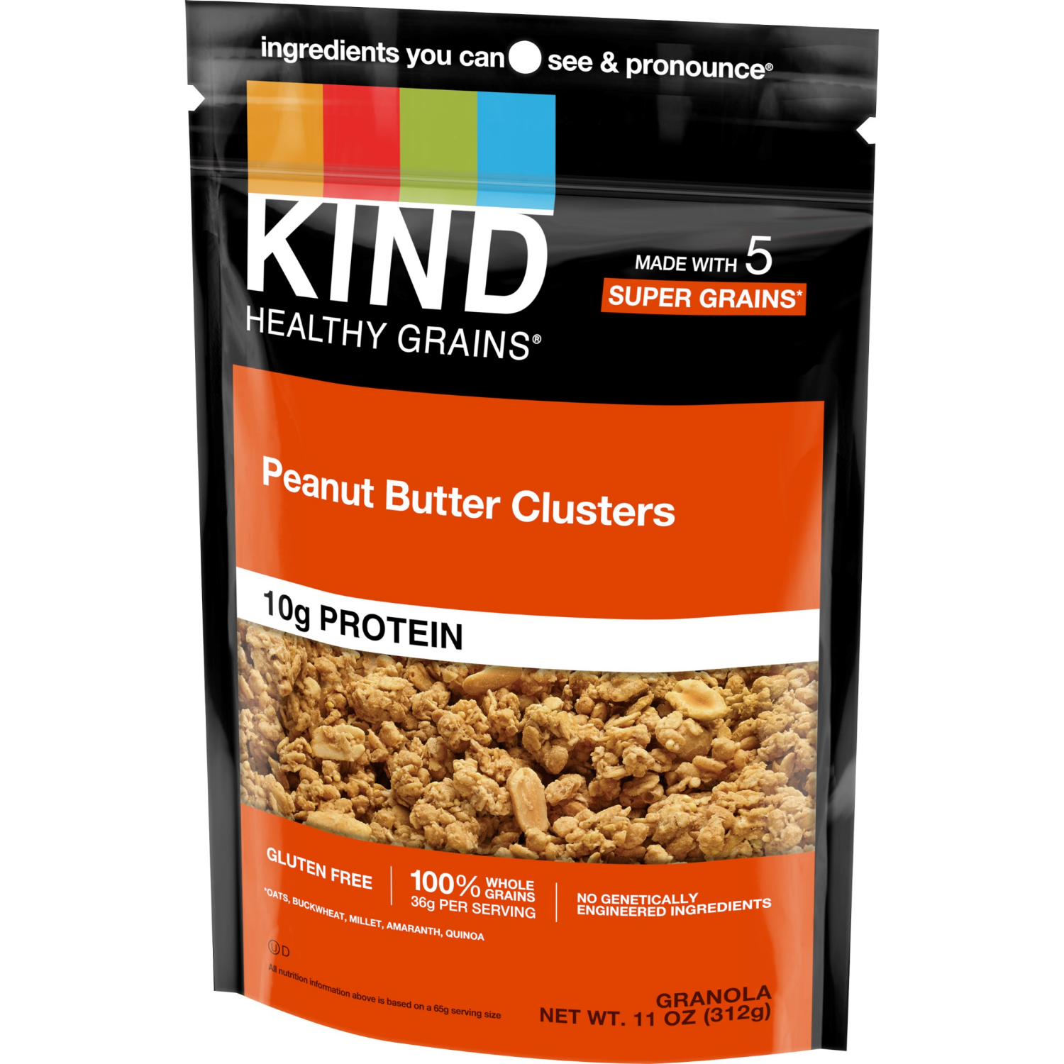 slide 4 of 4, KIND Healthy Grains Peanut Butter Granola Clusters, 11 oz