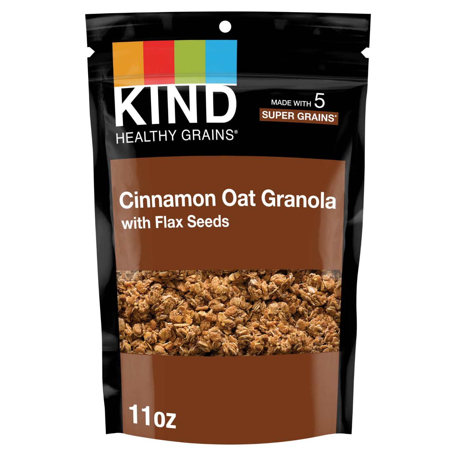 slide 1 of 5, KIND Healthy Grains Cinnamon Oat with Flax Seeds Granola Clusters, 11 oz
