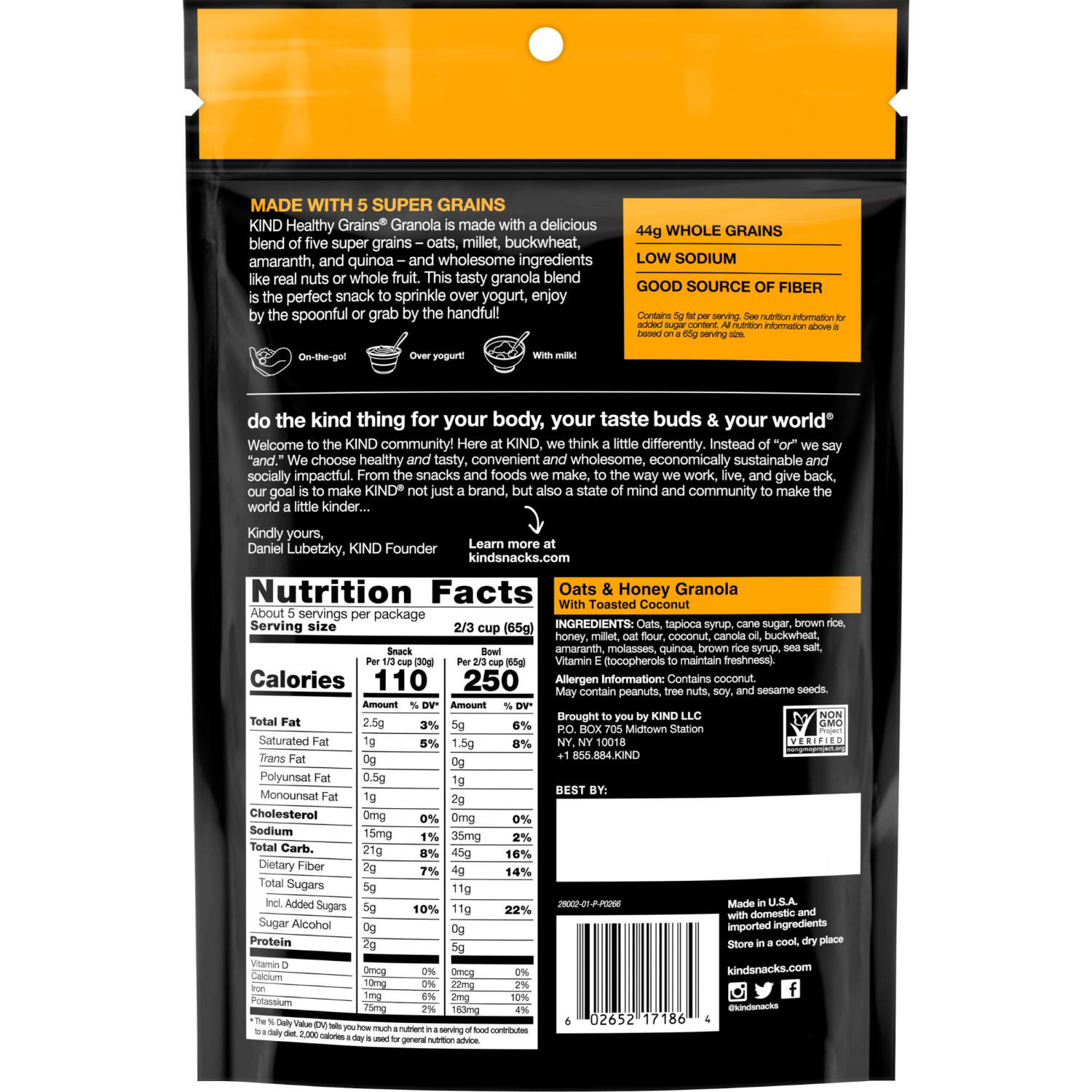 slide 2 of 4, KIND Healthy Grains Clusters Granola Oats & Honey with Toasted Coconut - 11 Oz, 11 oz