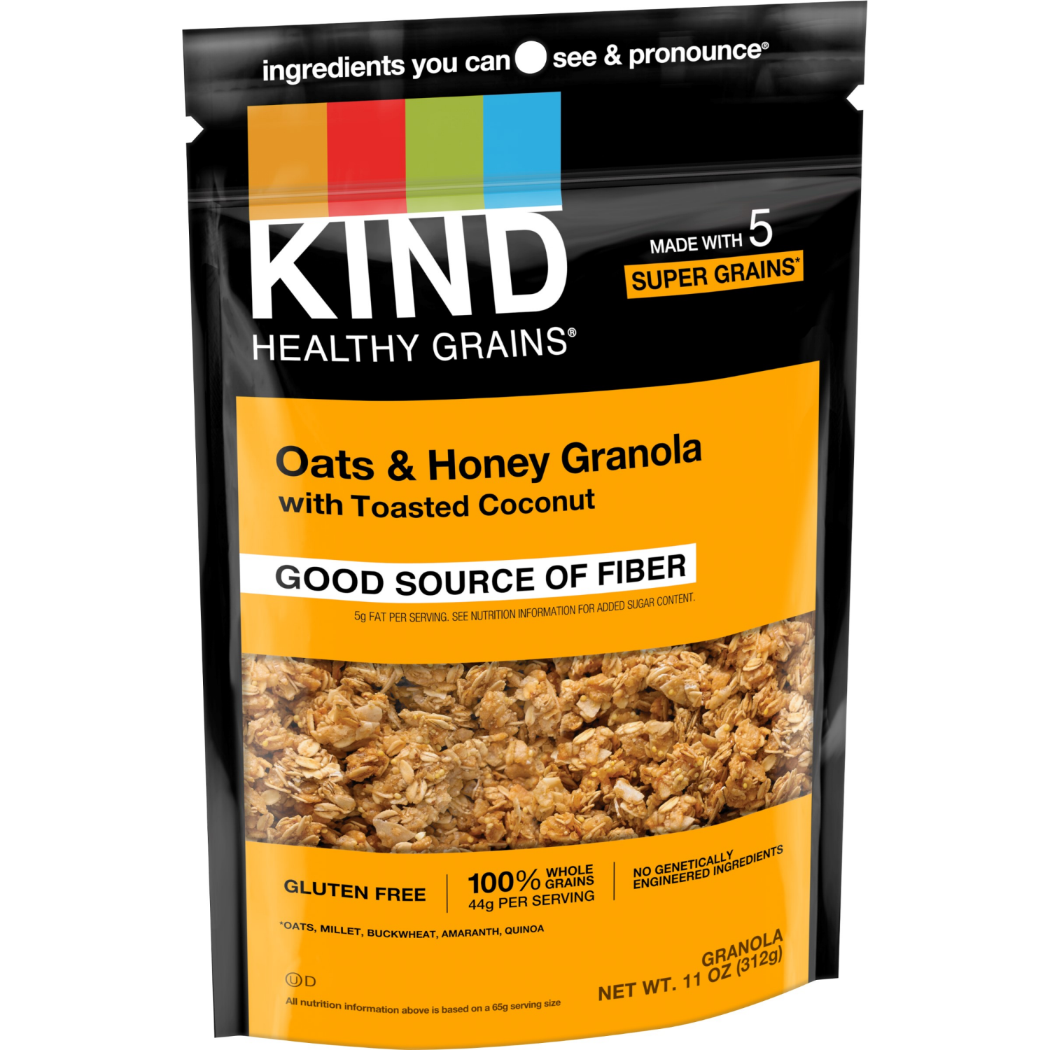 slide 3 of 4, KIND Healthy Grains Clusters Granola Oats & Honey with Toasted Coconut - 11 Oz, 11 oz