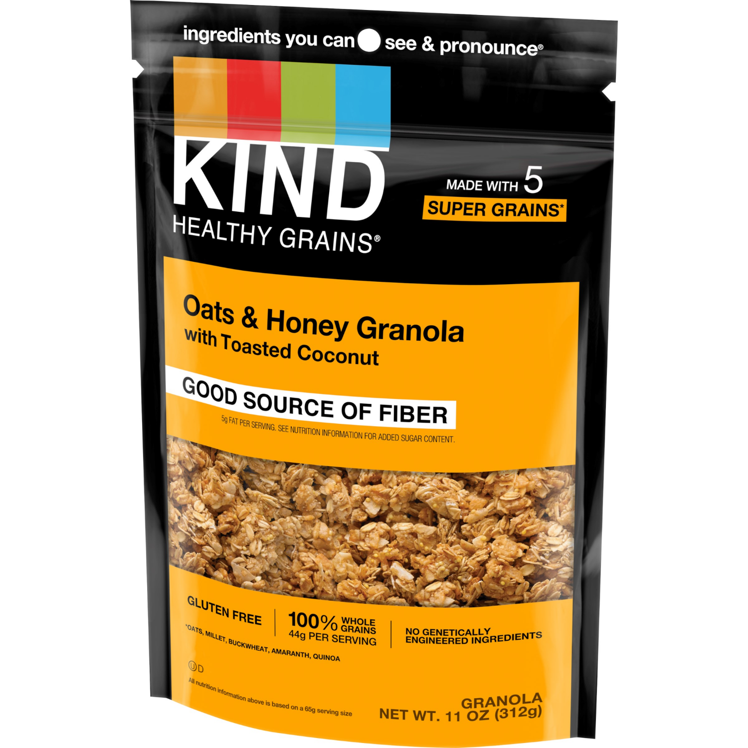 slide 4 of 4, KIND Healthy Grains Clusters Granola Oats & Honey with Toasted Coconut - 11 Oz, 11 oz