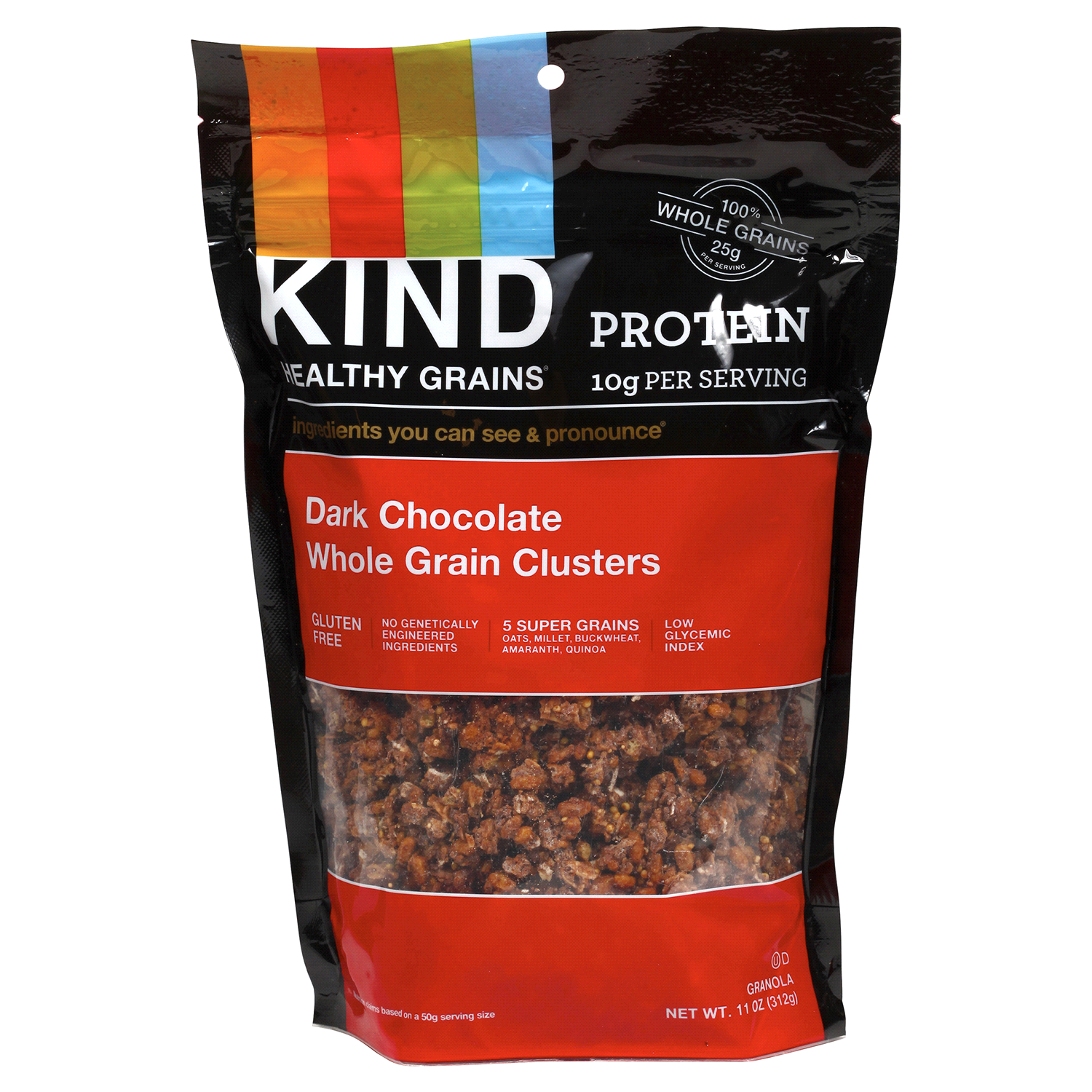 slide 1 of 2, KIND Healthy Grains Dark Chocolate Clusters Granola 11 oz, 11 oz