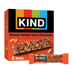KIND Healthy Snack Bar, Peanut Butter Dark Chocolate, 7g Protein, Gluten Free Bars, 1.4 OZ, (6 Ct)