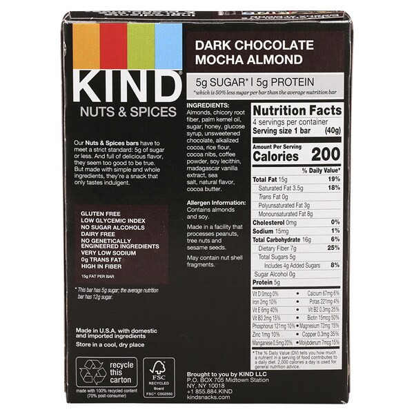 slide 4 of 5, Kind Bars Dark Choc Mocha Almond 6Ct, 6 ct