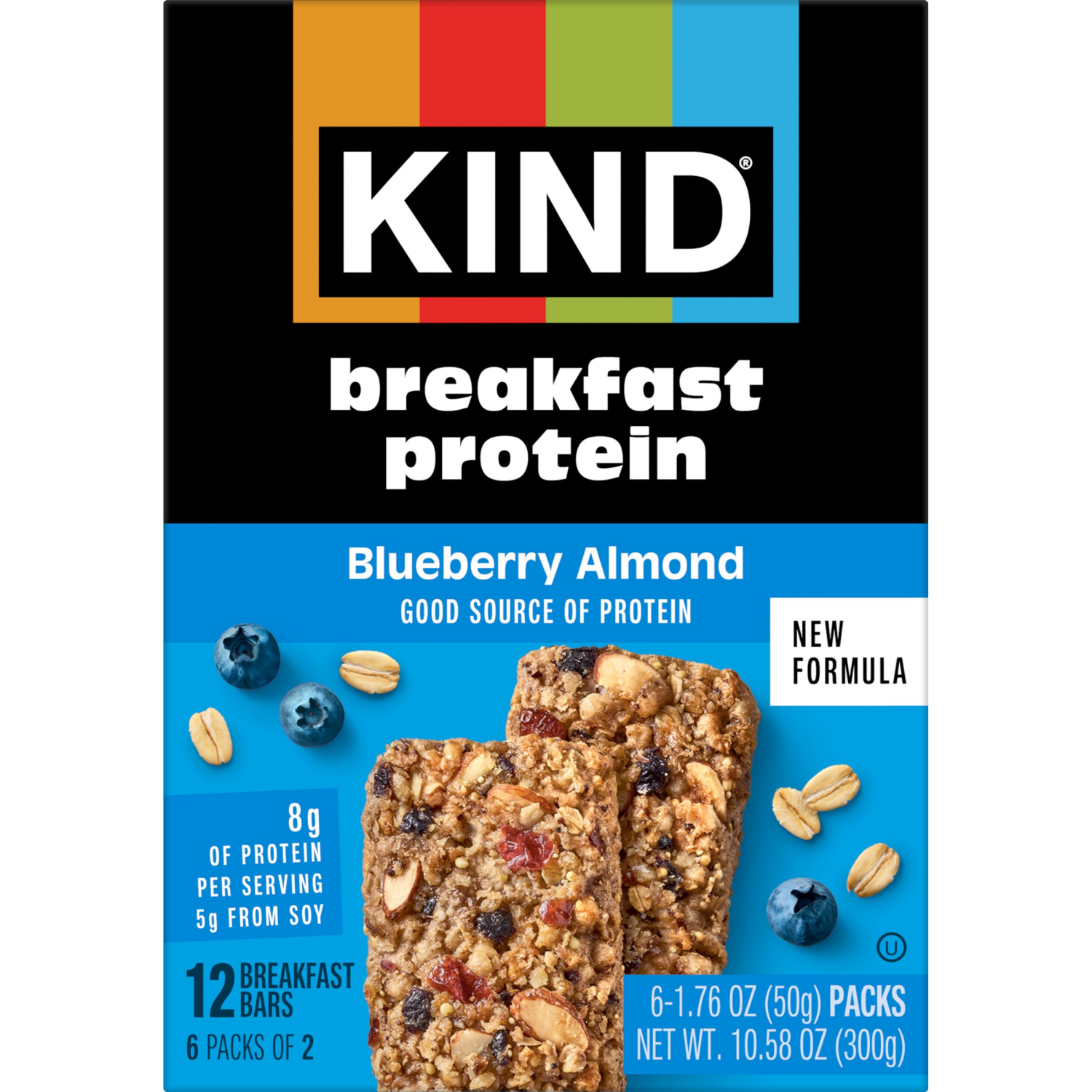 slide 2 of 6, KIND Healthy Snack Bar, Blueberry Vanilla Cashew, 5g Protein, Gluten Free Bars, 1.4 OZ, (6 Count), 6 ct