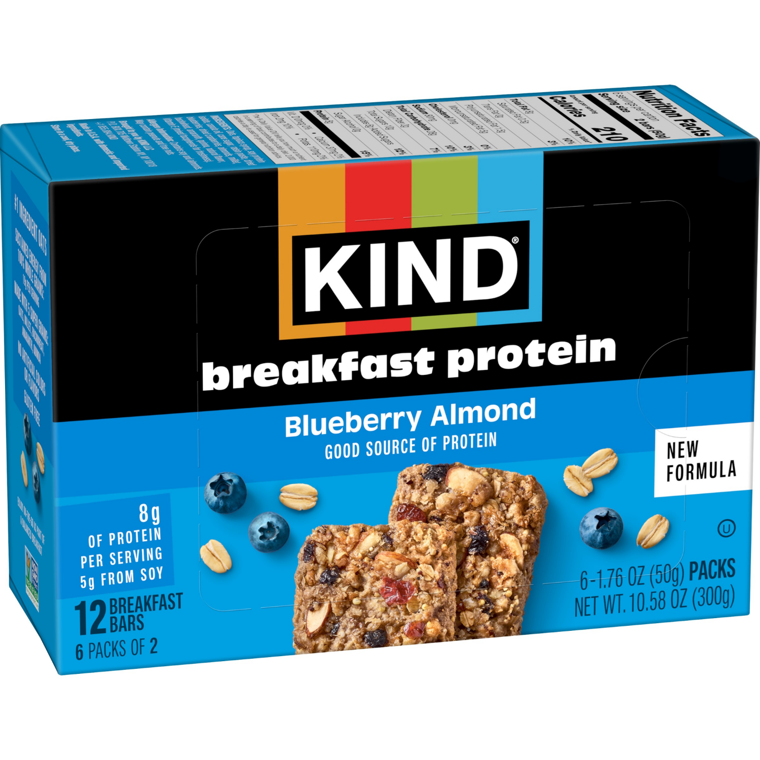 slide 5 of 6, KIND Healthy Snack Bar, Blueberry Vanilla Cashew, 5g Protein, Gluten Free Bars, 1.4 OZ, (6 Count), 6 ct