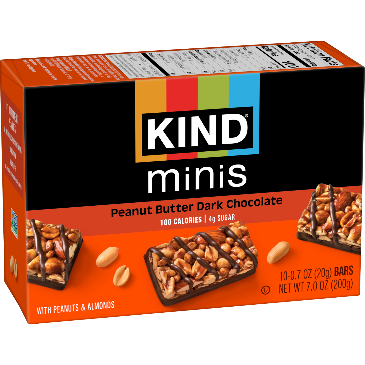 slide 6 of 8, KIND Minis Peanut Butter Dark Chocolate Bars, 0.7 oz, 10 Ct, 10 ct