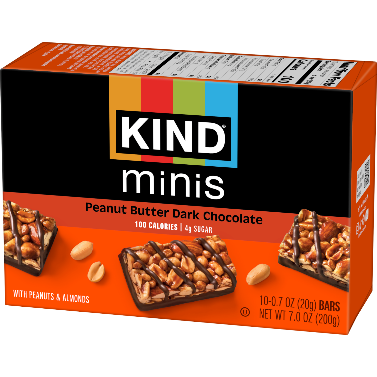 slide 7 of 8, KIND Minis Peanut Butter Dark Chocolate Bars, 0.7 oz, 10 Ct, 10 ct