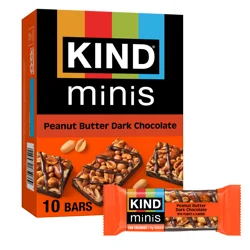 KIND Minis Peanut Butter Dark Chocolate Bars, 0.7 oz, 10 Ct