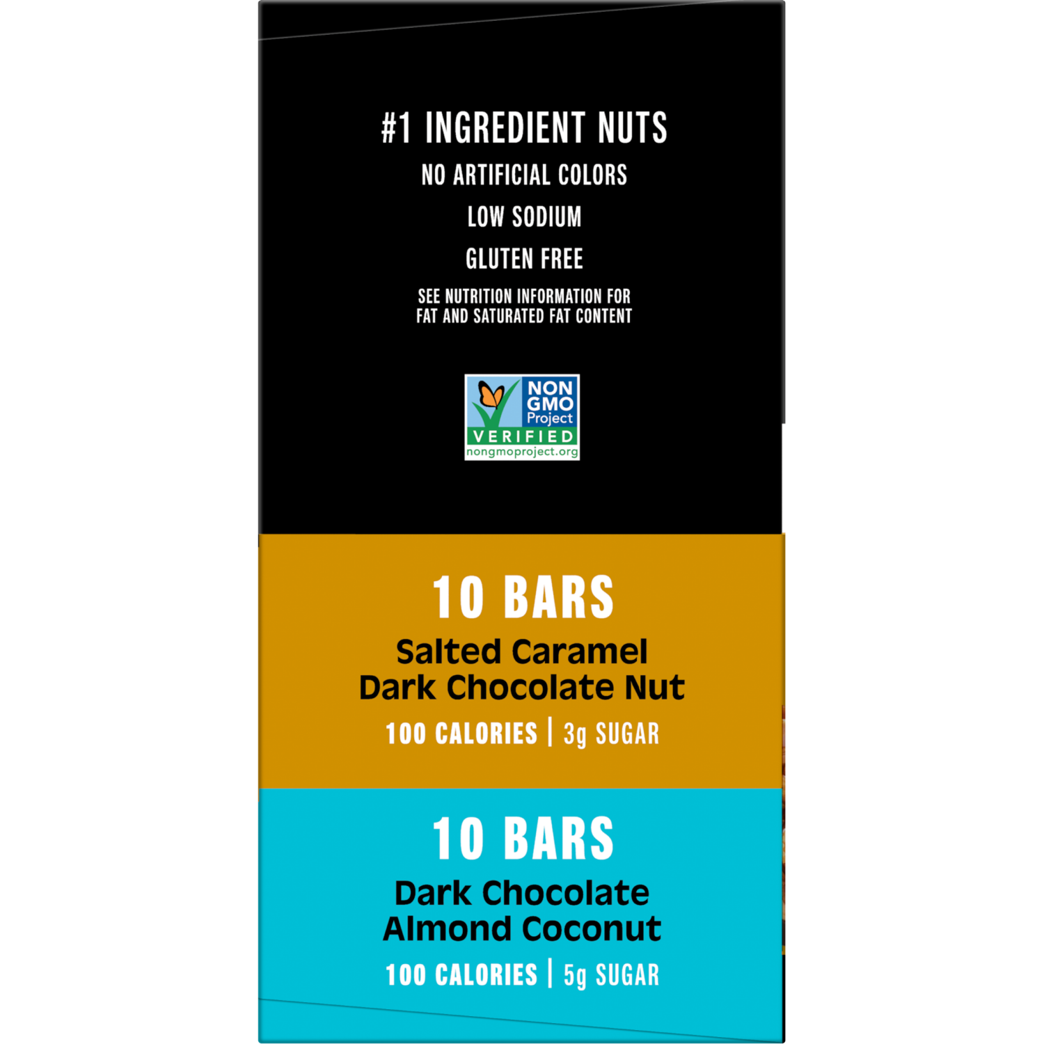 slide 3 of 7, KIND Minis Salted Caramel Dark Chocolate Nut and Dark Chocolate Almond Coconut Bars, Gluten Free Bars, Variety Pack, 0.7 OZ Bars (20 Count), 20 ct