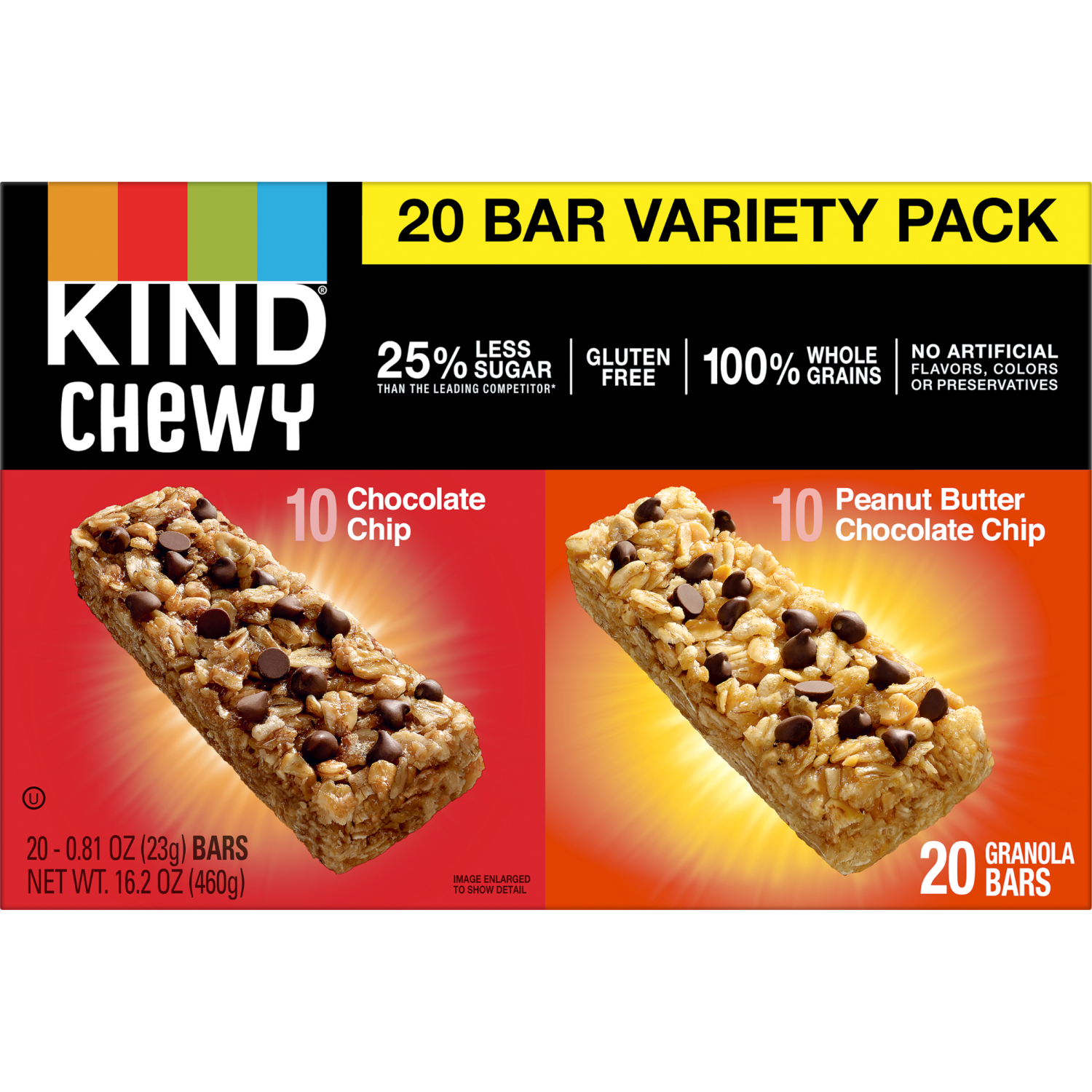 slide 2 of 6, KIND Chewy Granola Bars Variety Pack, 20 ct