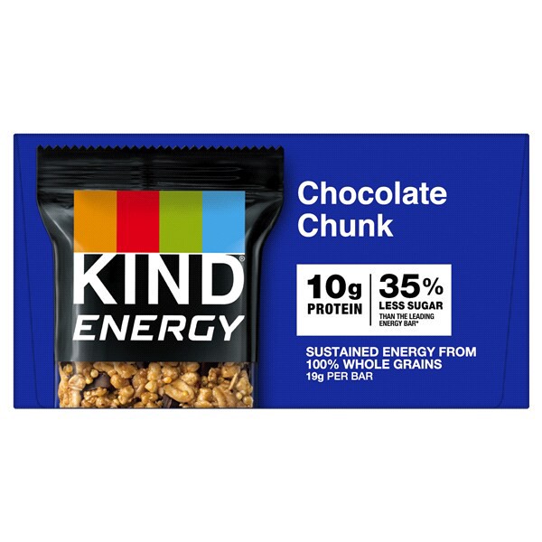 slide 17 of 21, KIND Energy Chocolate Chunk, 10g Protein, Energy Bars, 2.1 OZ, (6 Count), 6 ct; 2.1 oz