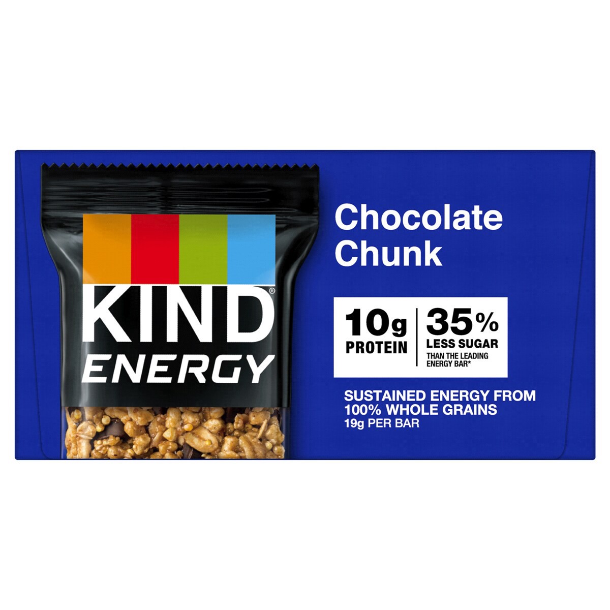slide 4 of 21, KIND Energy Chocolate Chunk, 10g Protein, Energy Bars, 2.1 OZ, (6 Count), 6 ct; 2.1 oz