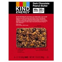 slide 11 of 21, KIND Energy Dark Chocolate Peanut Butter Energy Bars 6-2.1 oz Wrappers, 6 ct