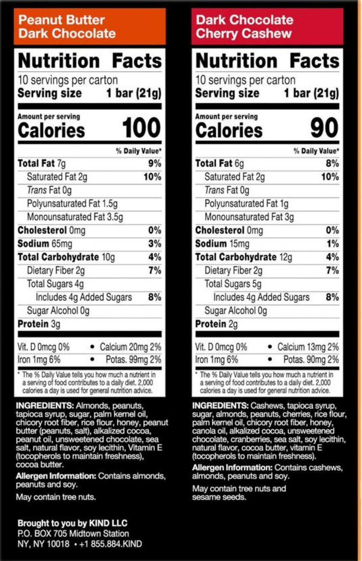 slide 10 of 13, KIND Thins Bars Variety Pack, Peanut Butter Dark Chocolate & Dark Chocolate Cherry Cashew, 0.74 oz, 20 Count, 20 ct