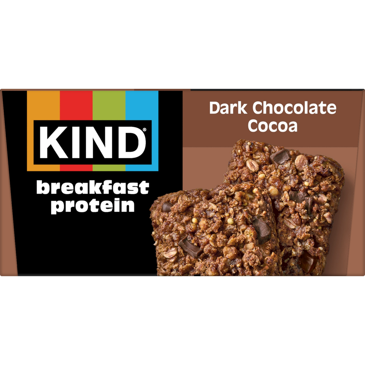 slide 5 of 8, KIND Breakfast, Healthy Snack Bar, Dark Chocolate Cocoa, Gluten Free Breakfast Bars, 8g Protein, 1.76 OZ Packs (6 Count), 6 ct