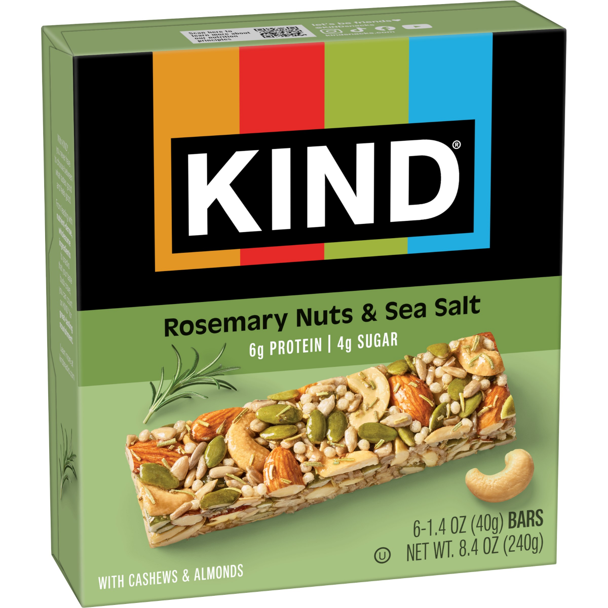 slide 2 of 7, KIND Savory Rosemary Nuts & Sea Salt, 6 ct