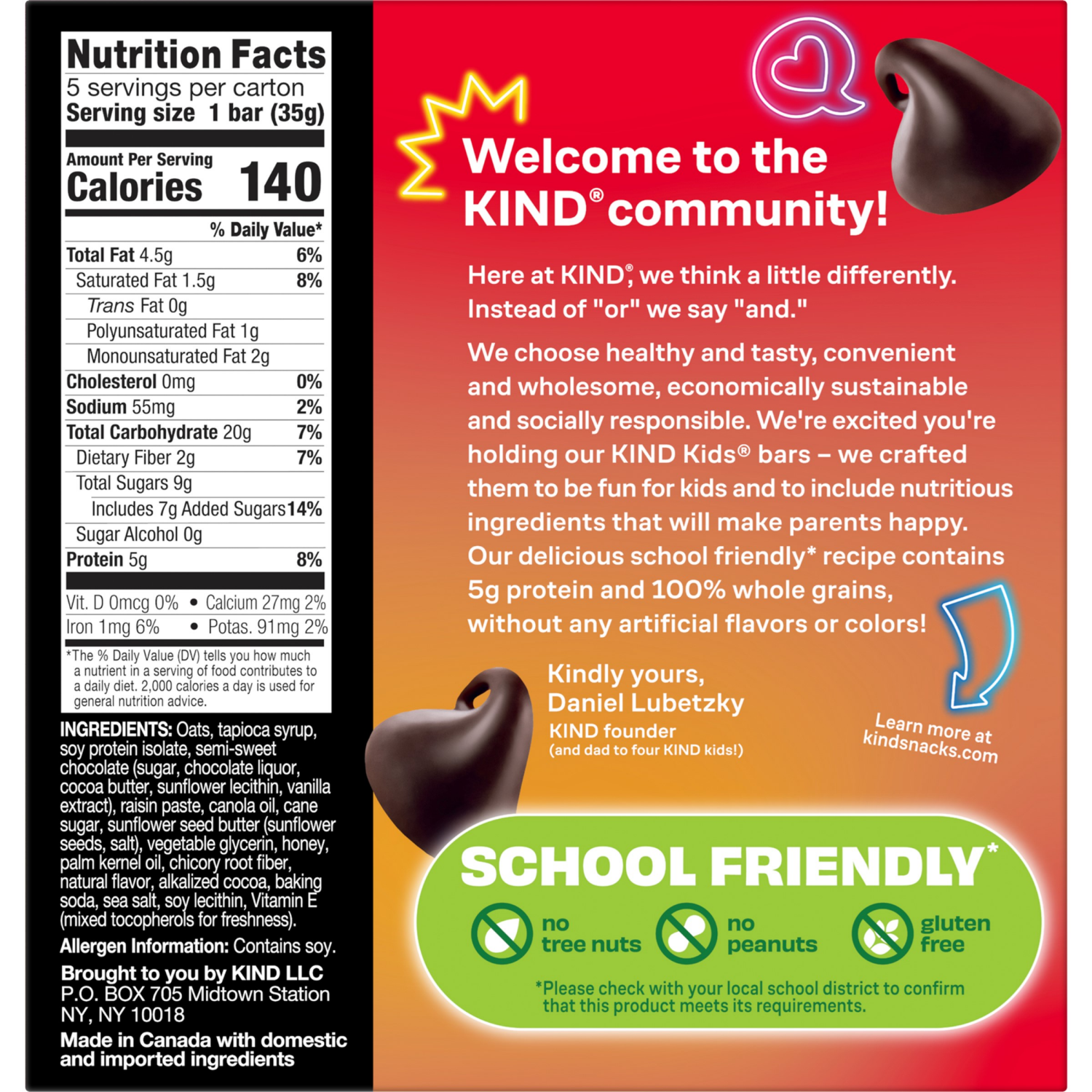 slide 2 of 5, Kind Kids Chocolate Chip Bar, 6.2 Oz Box (5 Bars), 5 ct; 1.2 oz