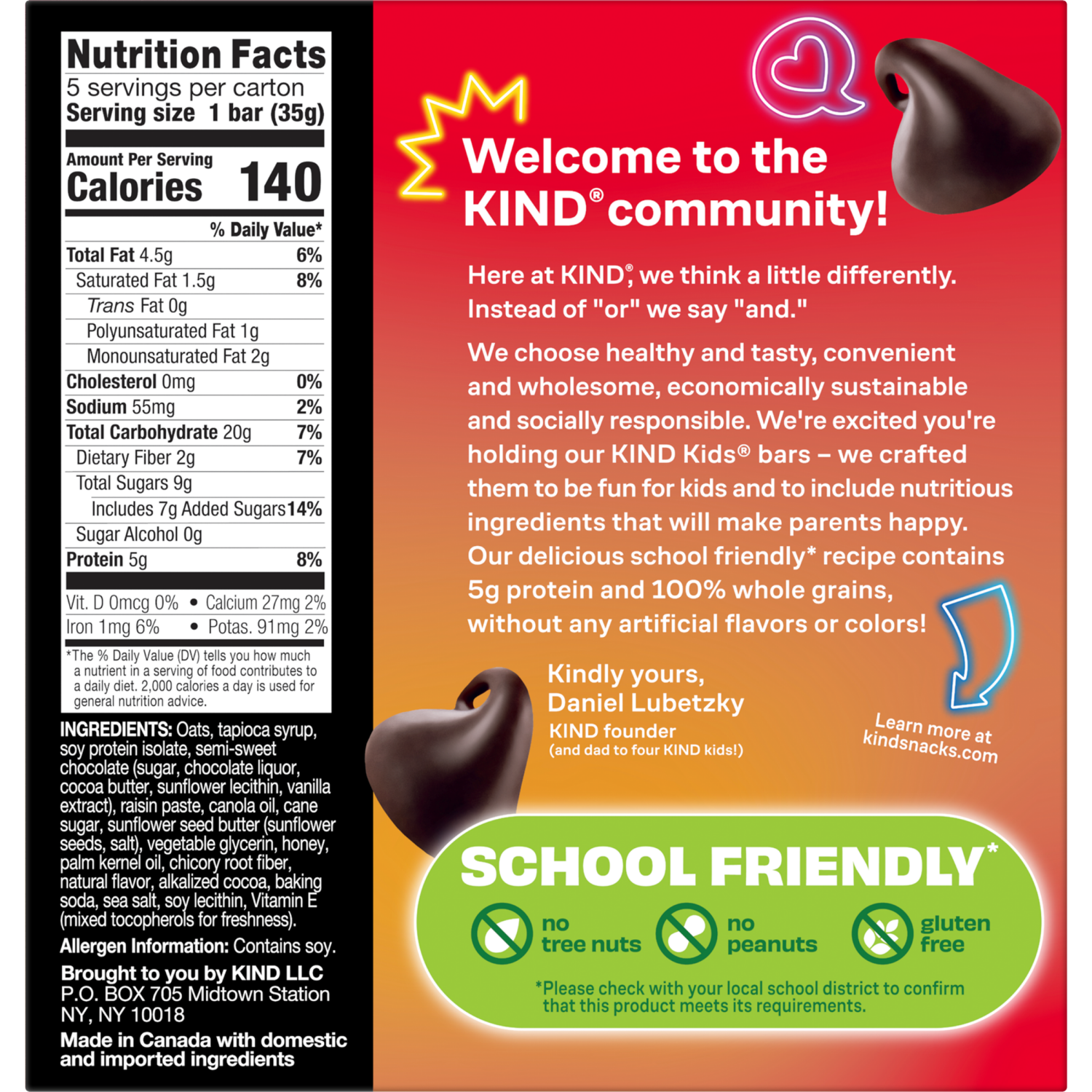 slide 2 of 6, Kind Kids Chocolate Chip Bar, 6.2 Oz Box (5 Bars), 5 ct; 1.2 oz