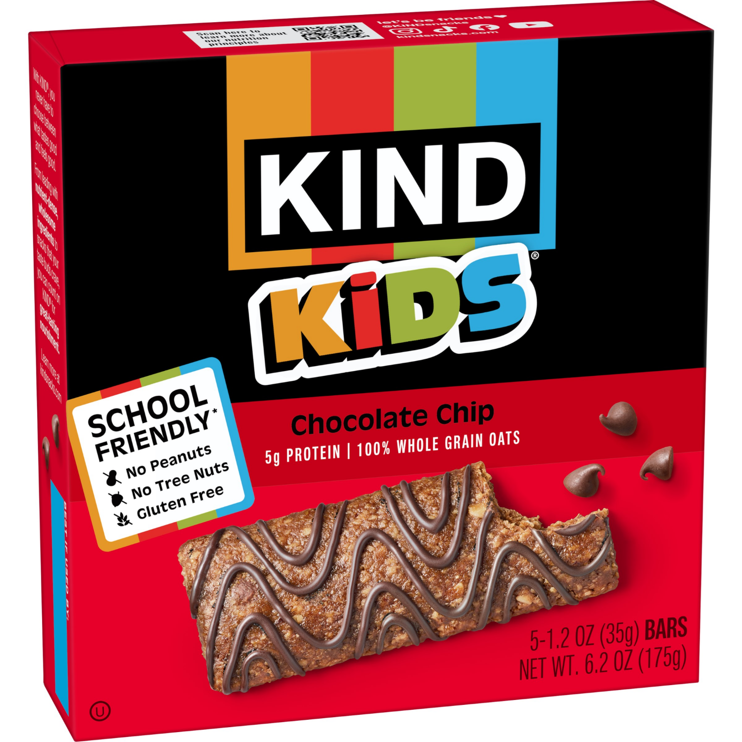 slide 5 of 6, Kind Kids Chocolate Chip Bar, 6.2 Oz Box (5 Bars), 5 ct; 1.2 oz