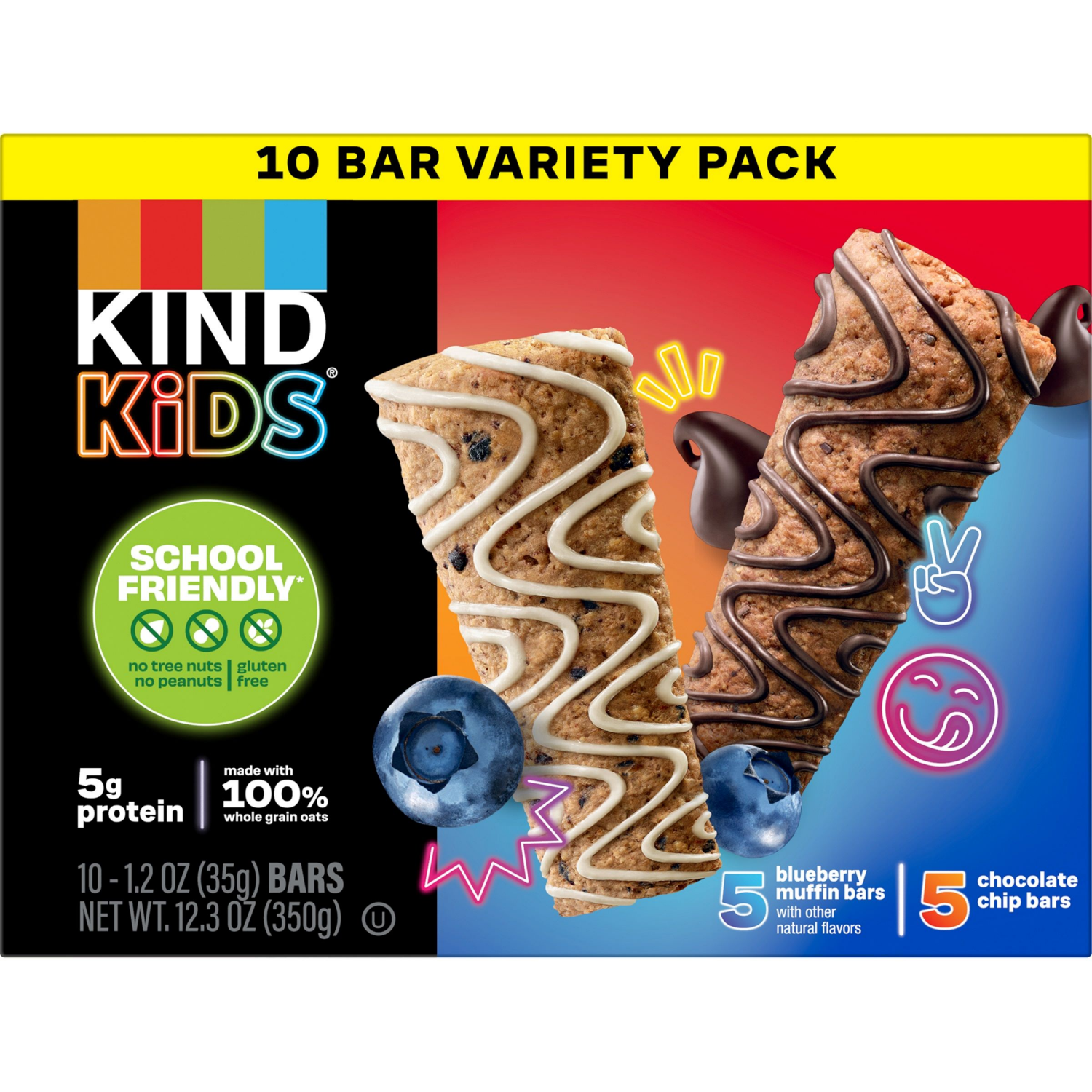 slide 2 of 7, Kind Kids Snack Bars Variety Pack, 12.3 Oz Box (10 Bars), 10 ct