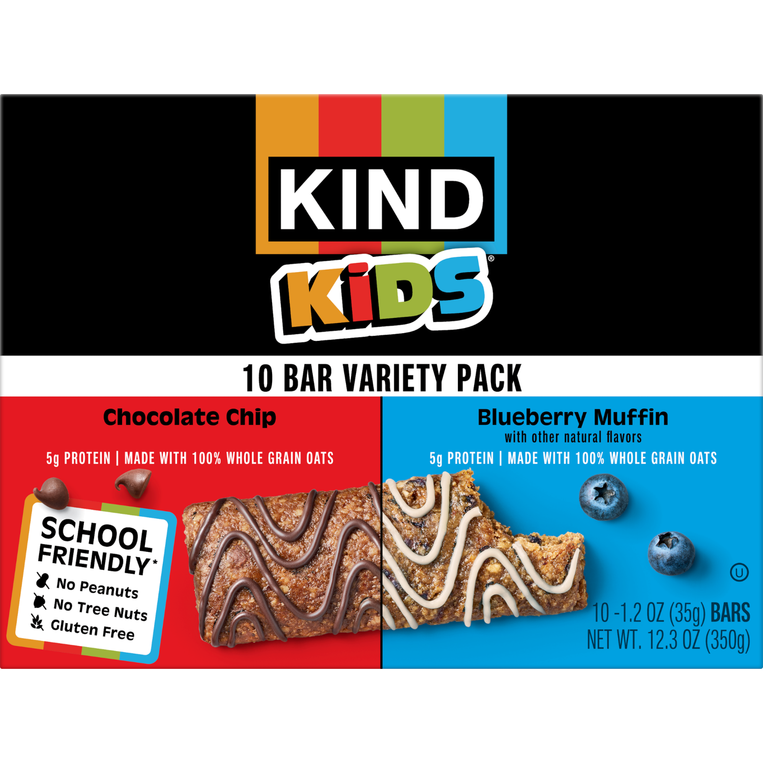 slide 2 of 7, Kind Kids Snack Bars Variety Pack, 12.3 Oz Box (10 Bars), 10 ct