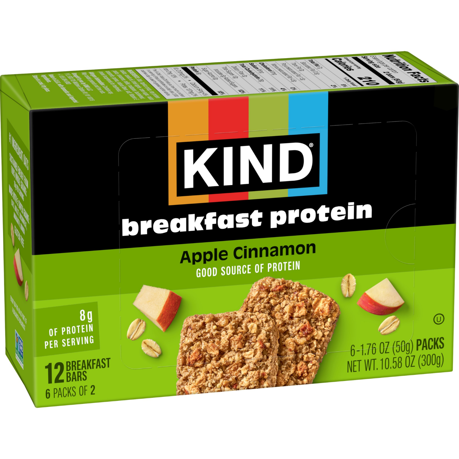 slide 5 of 7, KIND Protein Apple Cinnamon Breakfast Bars 6 - 1.76 oz Packs, 6 ct