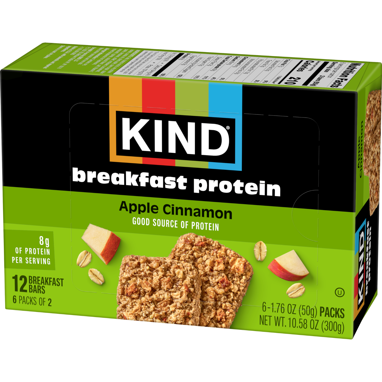slide 6 of 7, KIND Protein Apple Cinnamon Breakfast Bars 6 - 1.76 oz Packs, 6 ct