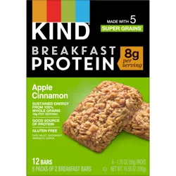 KIND Protein Apple Cinnamon Breakfast Bars 6 - 1.76 oz Packs