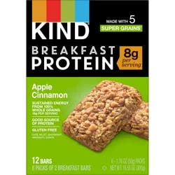 KIND Protein Apple Cinnamon Breakfast Bars 6 - 1.76 oz Packs