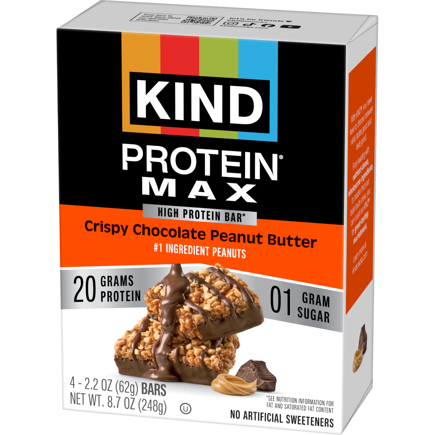 slide 6 of 6, KIND Protein® MAX Crispy Chocolate Peanut Butter Bars, 4 ct; 2.2 oz