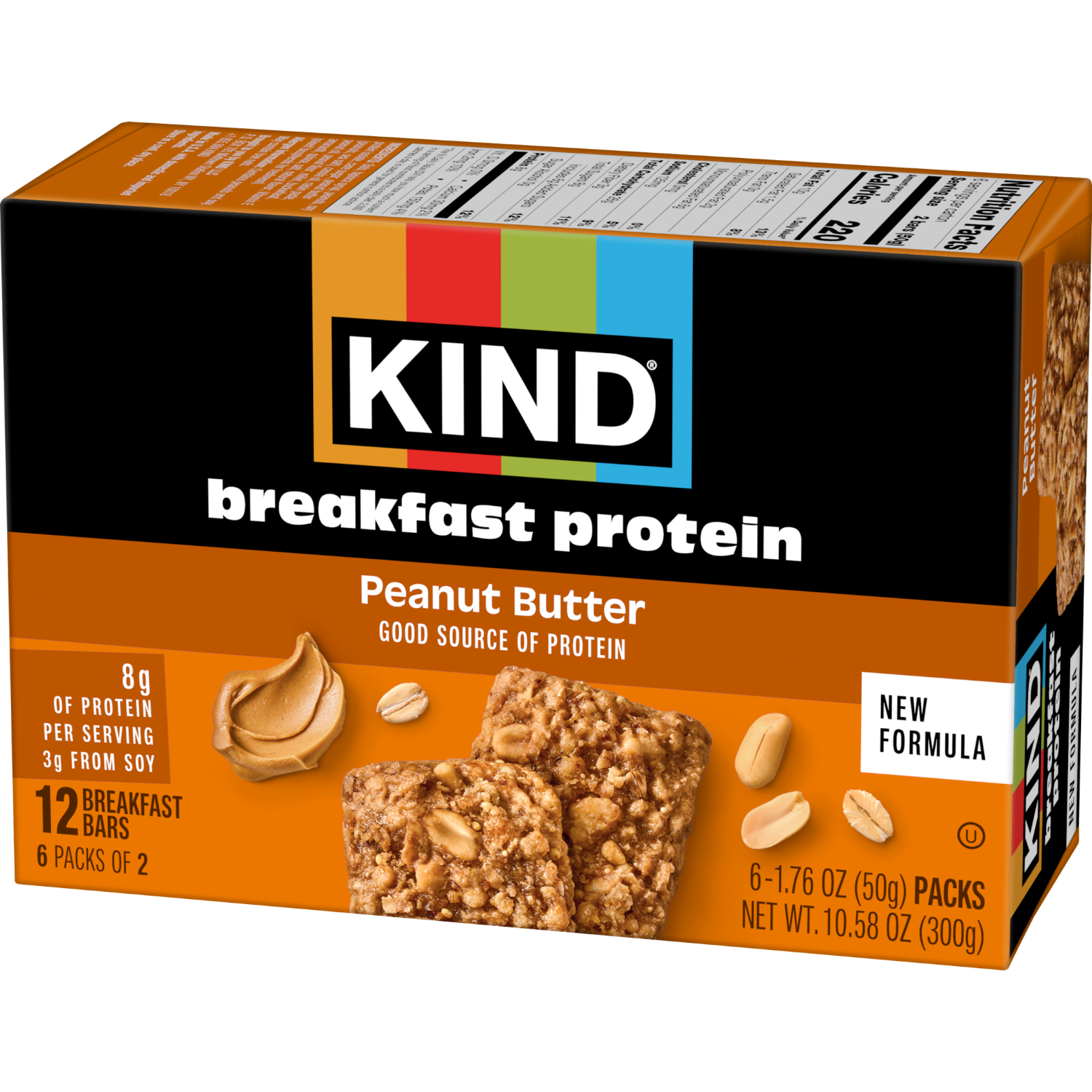 slide 7 of 8, Kind Breakfast Protein Peanut Butter Bars 6ct/1.76oz, 6 ct, 1.76 oz