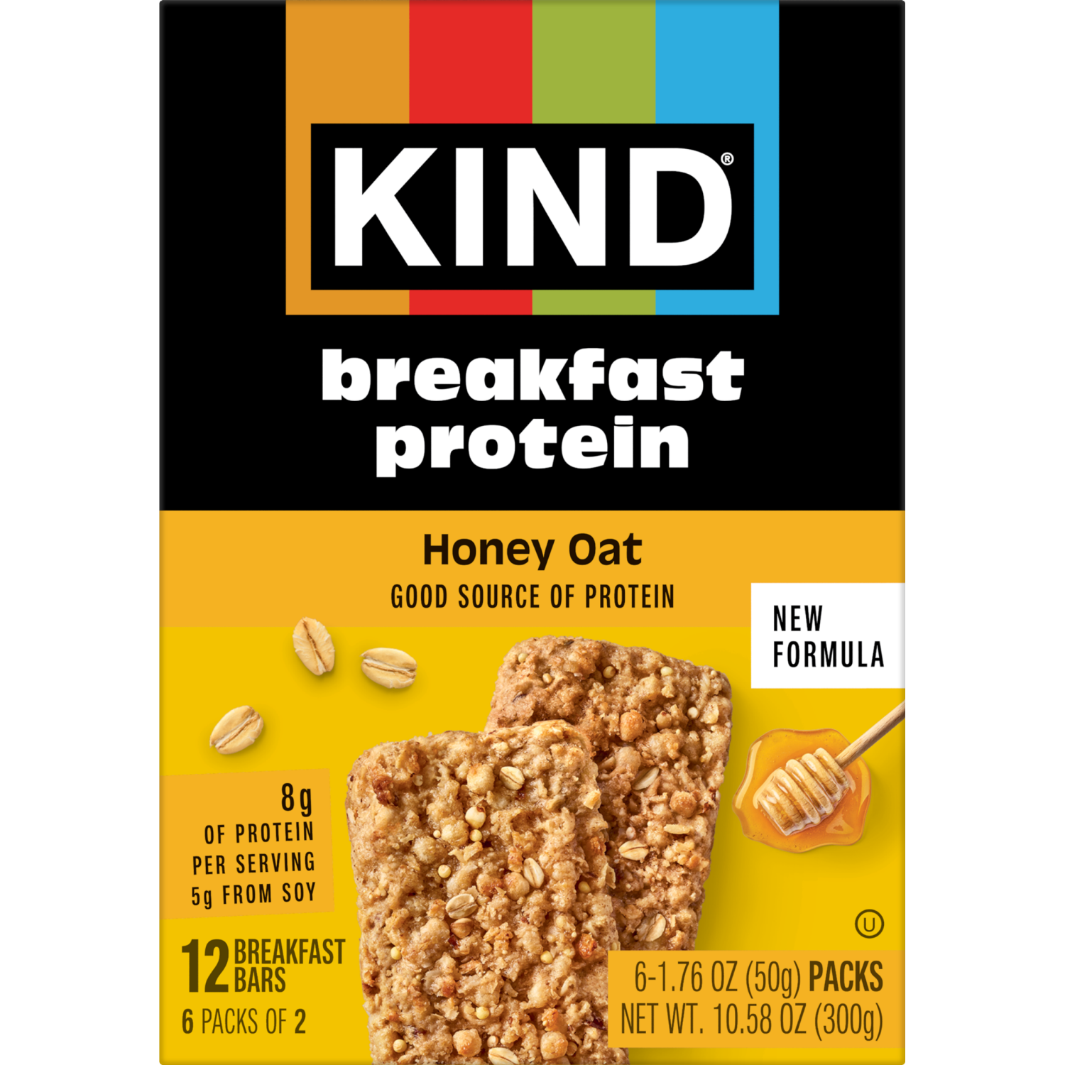 slide 2 of 8, Kind Breakfast Protein Bar Honey Oat 6ct/1.76 Oz, 6 ct, 1.76 oz