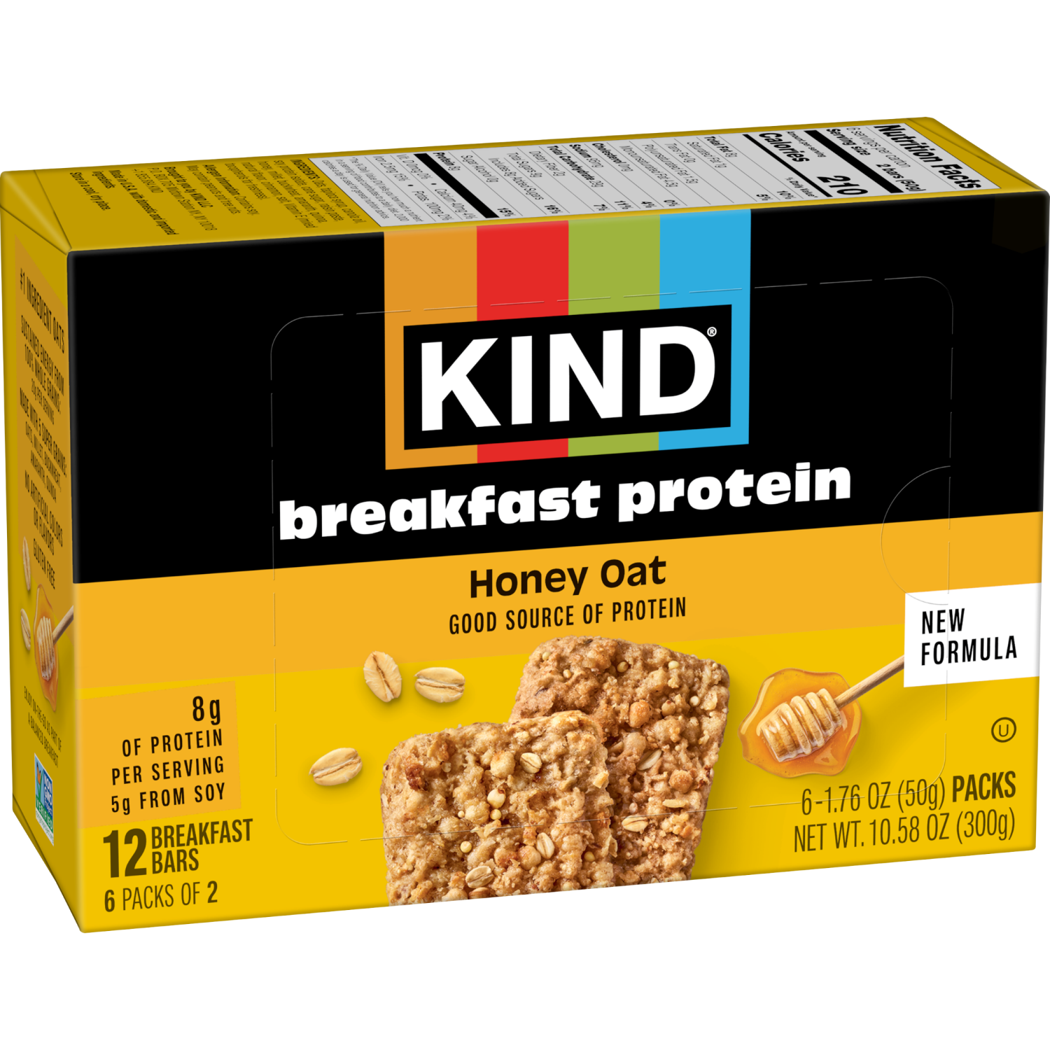 slide 6 of 8, Kind Breakfast Protein Bar Honey Oat 6ct/1.76 Oz, 6 ct, 1.76 oz