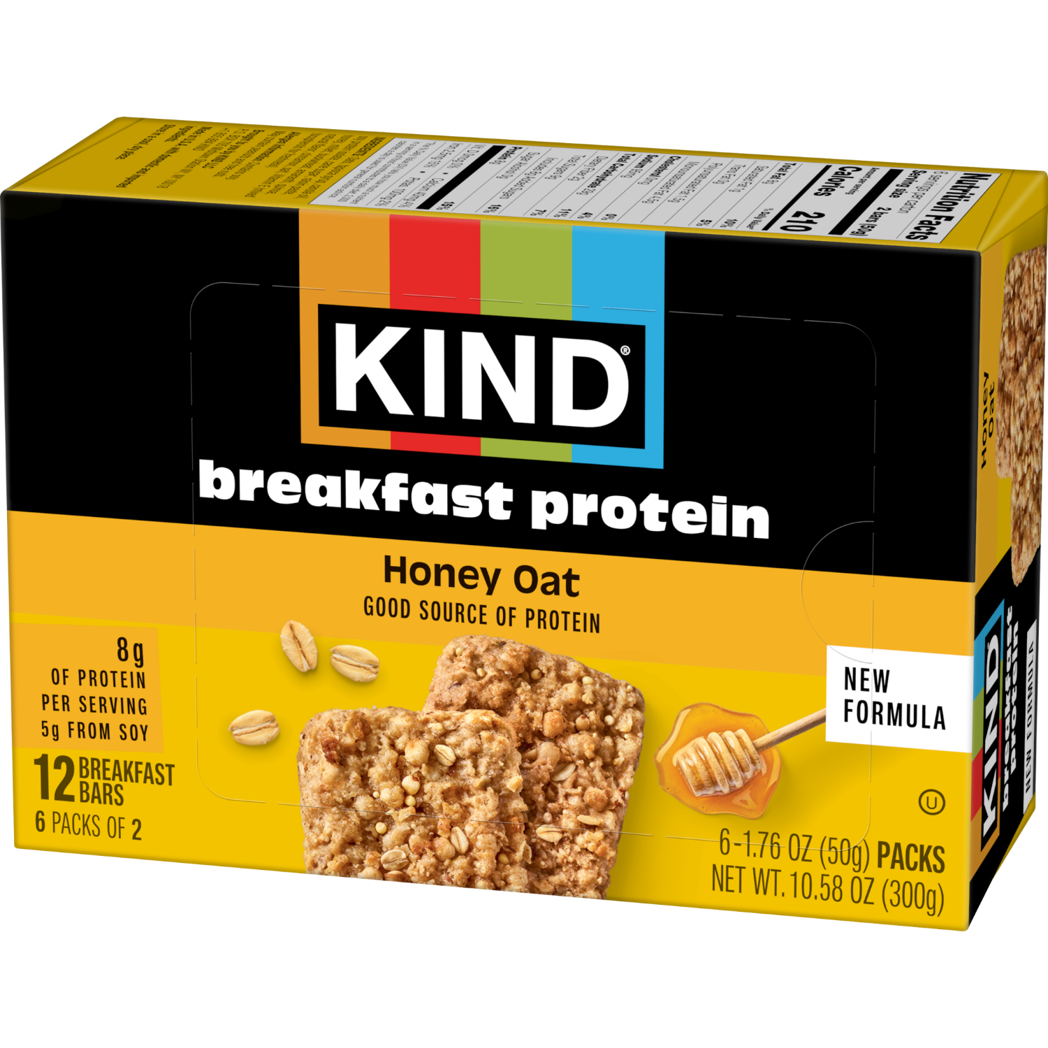 slide 7 of 8, Kind Breakfast Protein Bar Honey Oat 6ct/1.76 Oz, 6 ct, 1.76 oz