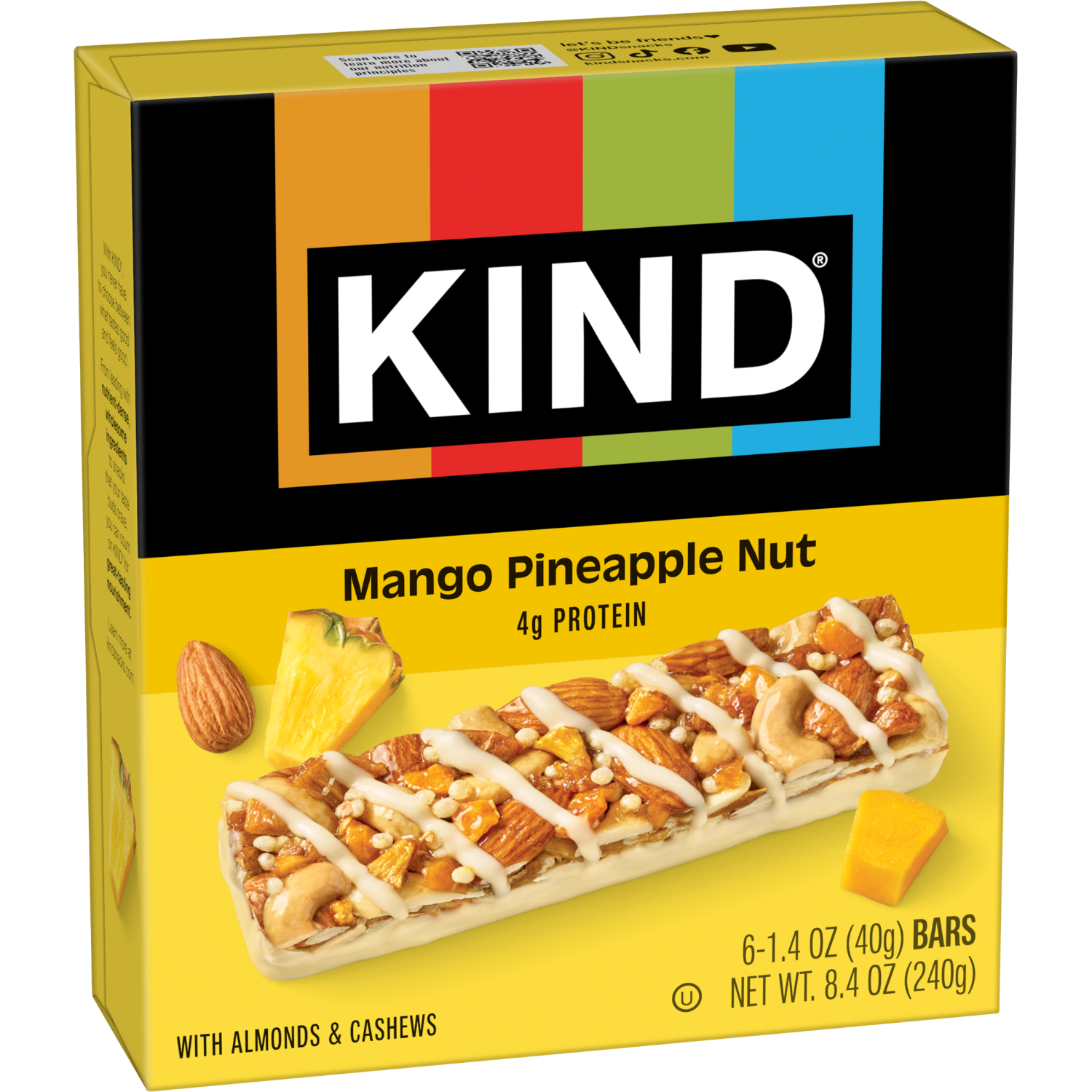 slide 5 of 6, Kind Nut Bar Mango Pineapple Nut 6ct, 6 ct