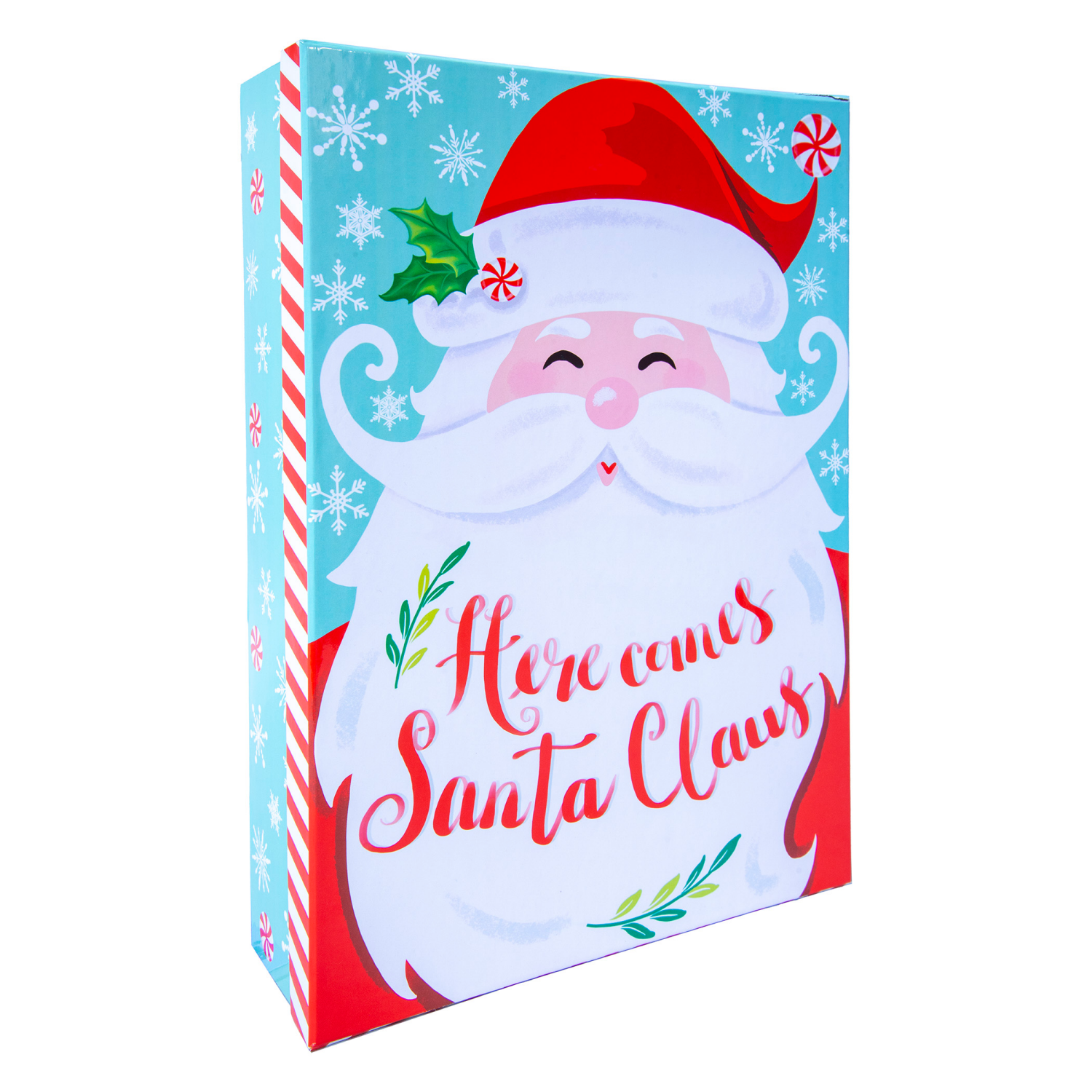 slide 2 of 3, Apparel Box with Treatment, Juvenile Design, Jumbo, Santa, 17 in