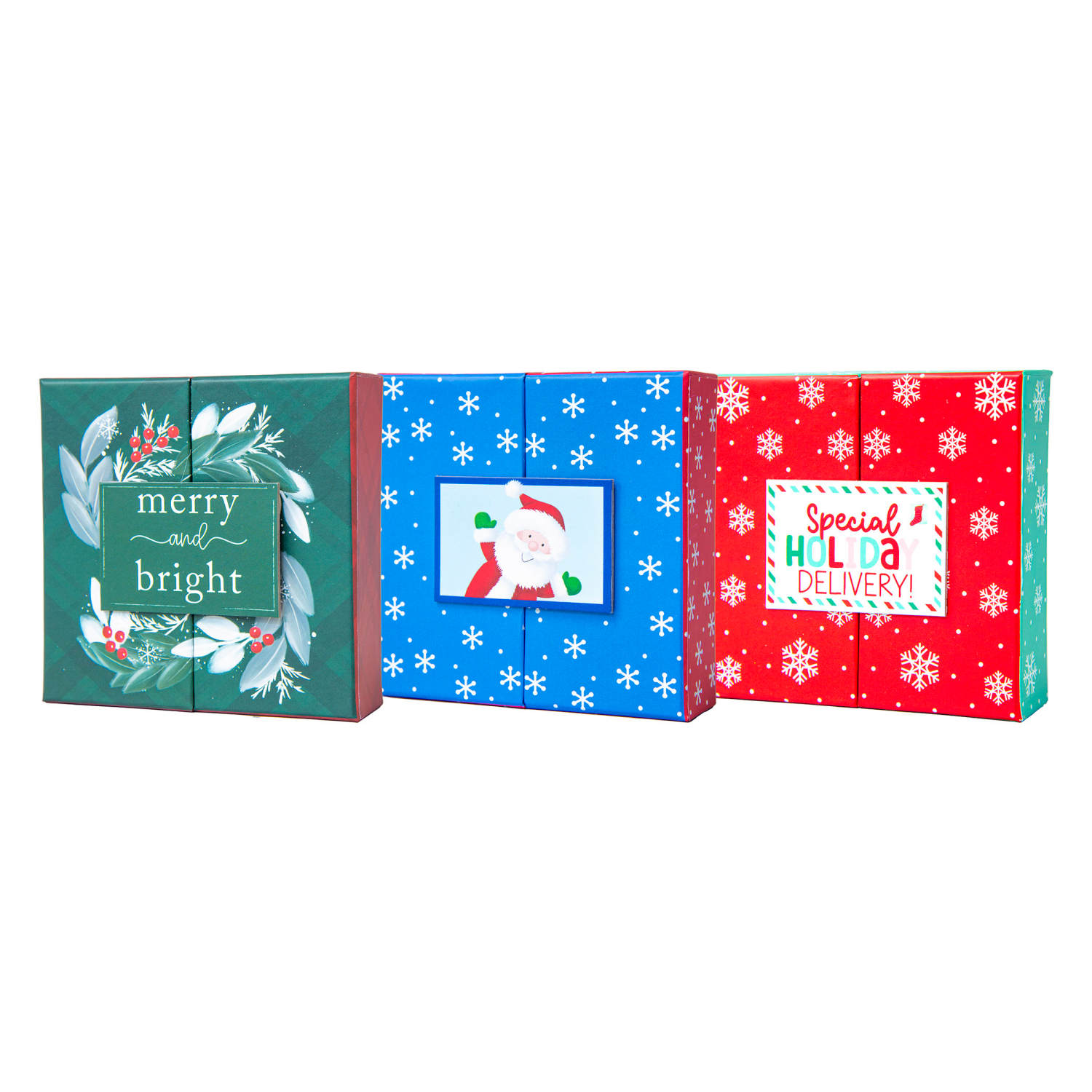 slide 3 of 3, Split Dimension Gift Card Holder, 3 Designs, 4 in