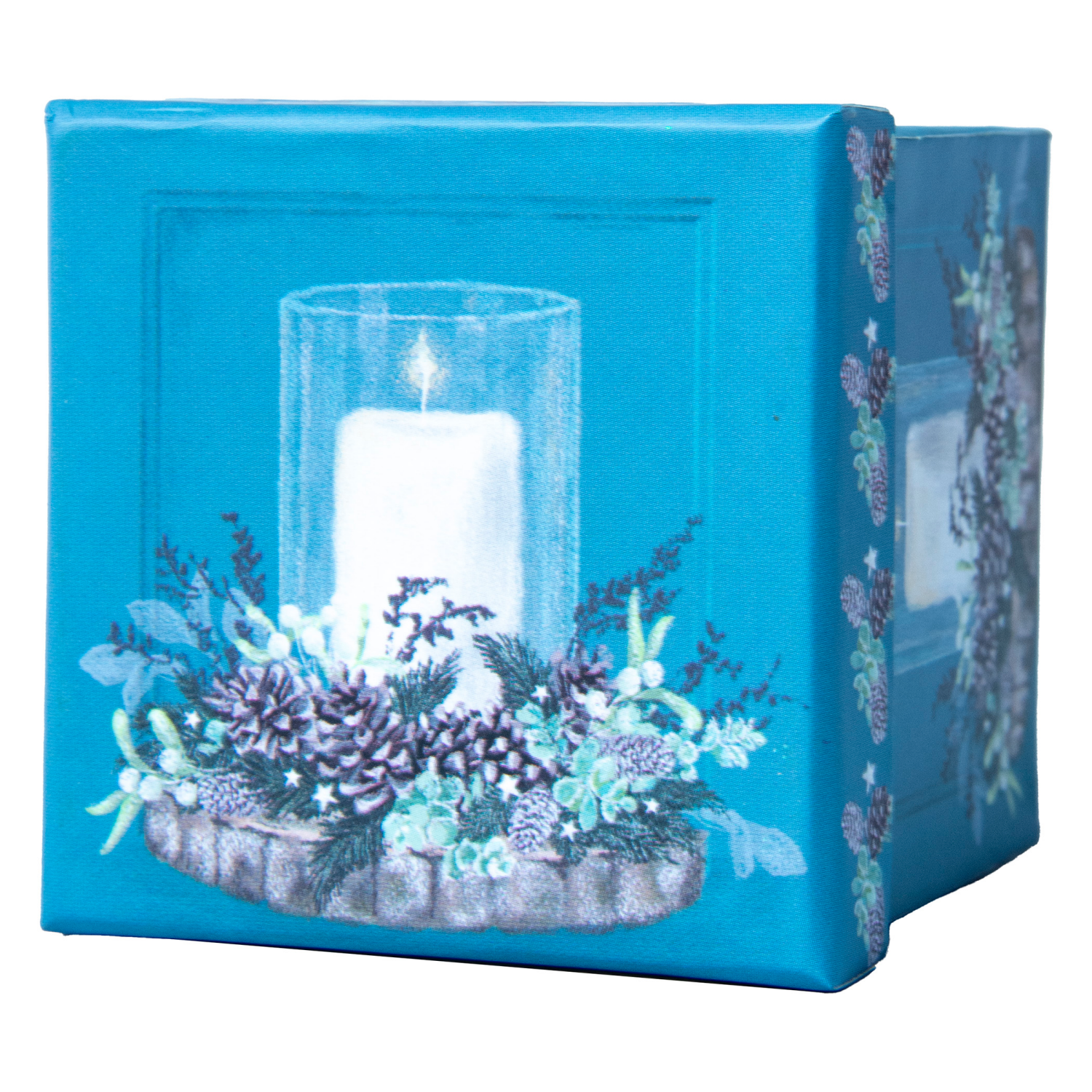 slide 2 of 3, Square Gift Box with Treatment, Extra Large, Candle, 6 in