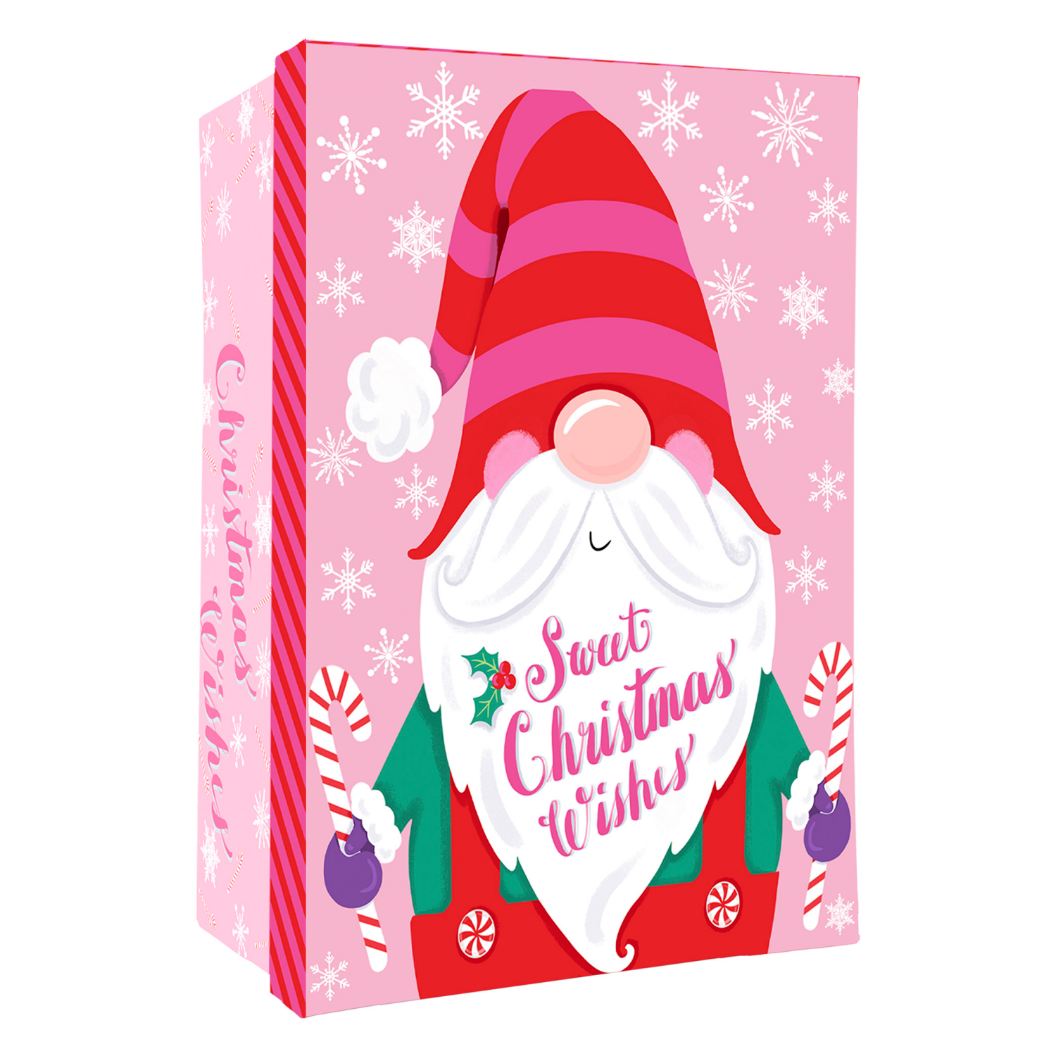 slide 2 of 3, Rectangle Gift Box with Treatment, Extra Large, Gnome, 14 in