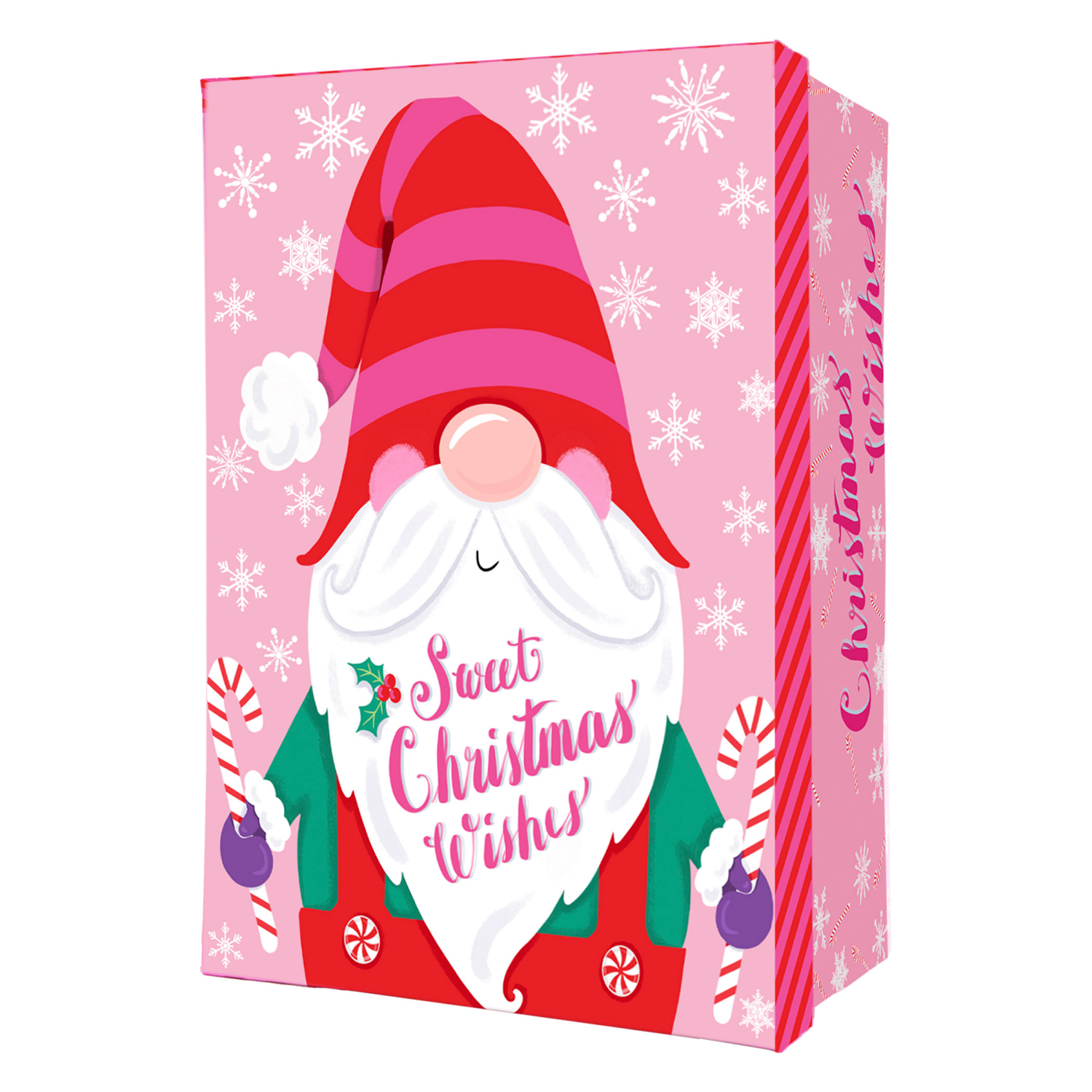 slide 3 of 3, Rectangle Gift Box with Treatment, Extra Large, Gnome, 14 in