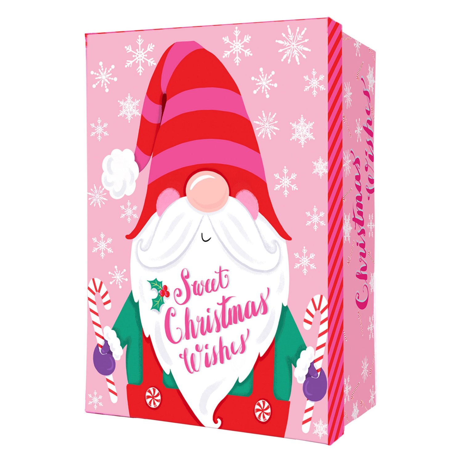 slide 1 of 3, Rectangle Gift Box with Treatment, Extra Large, Gnome, 14 in