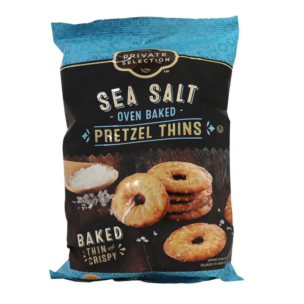 slide 1 of 1, Private Selection Sea Salt Pretzel Thins, 7.1 oz