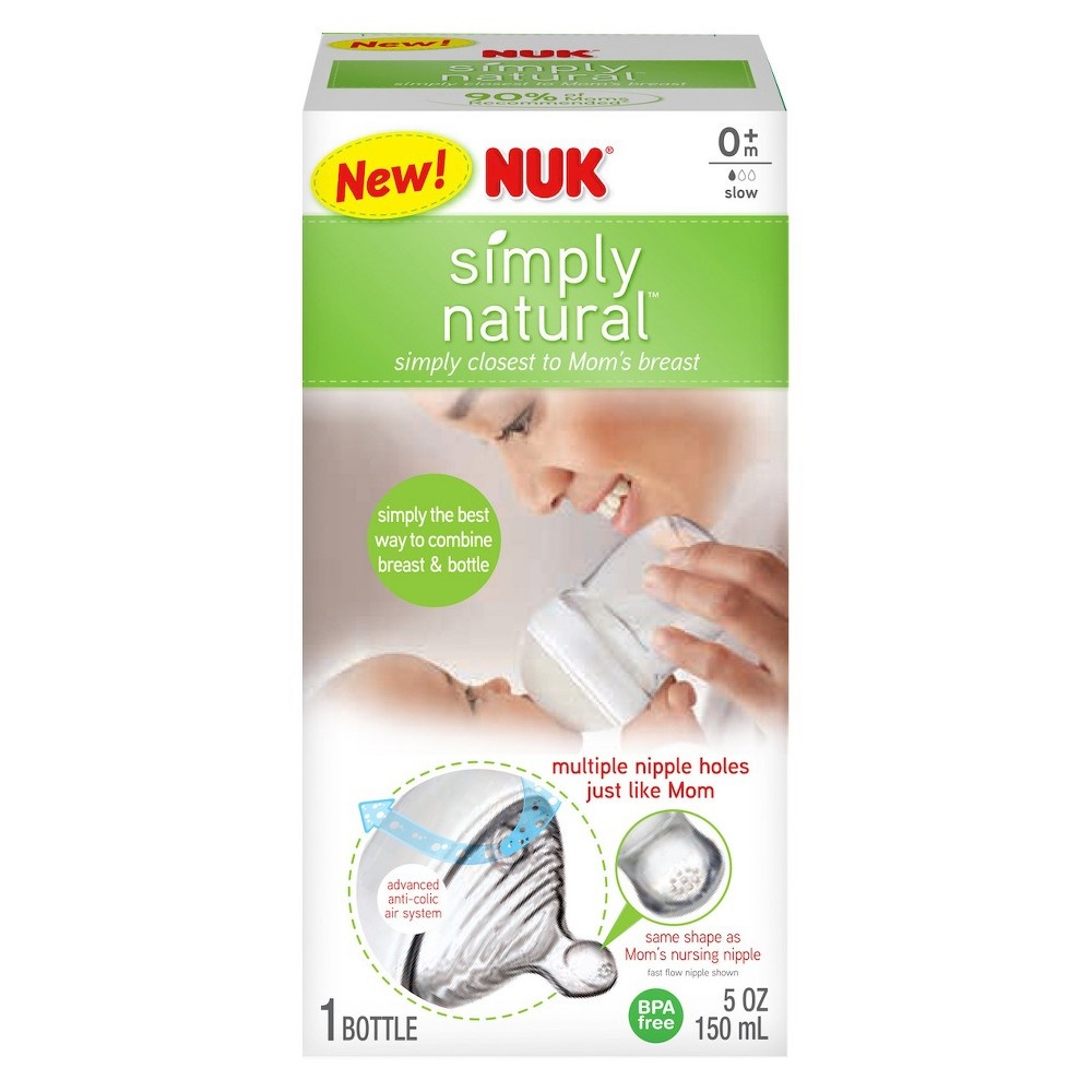 slide 2 of 11, NUK Simply Natural Bottle, 5 oz