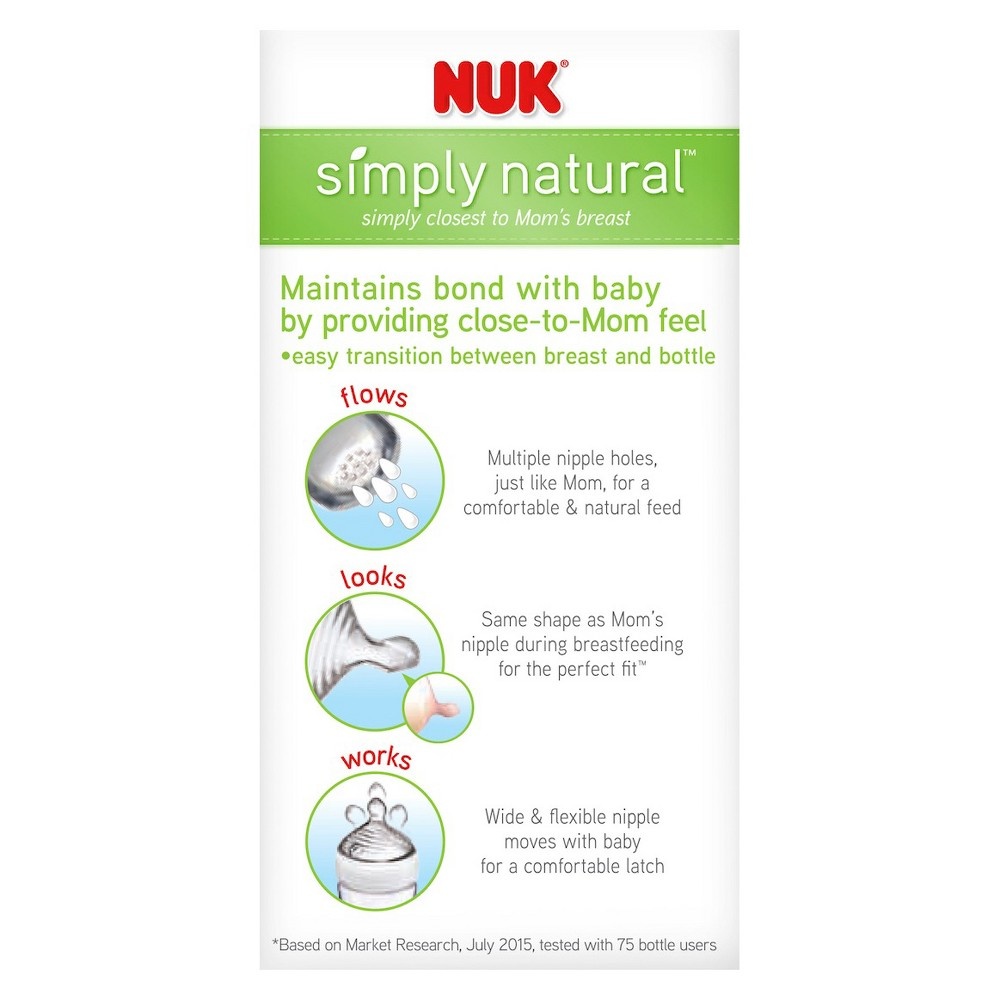 slide 3 of 11, NUK Simply Natural Bottle, 5 oz