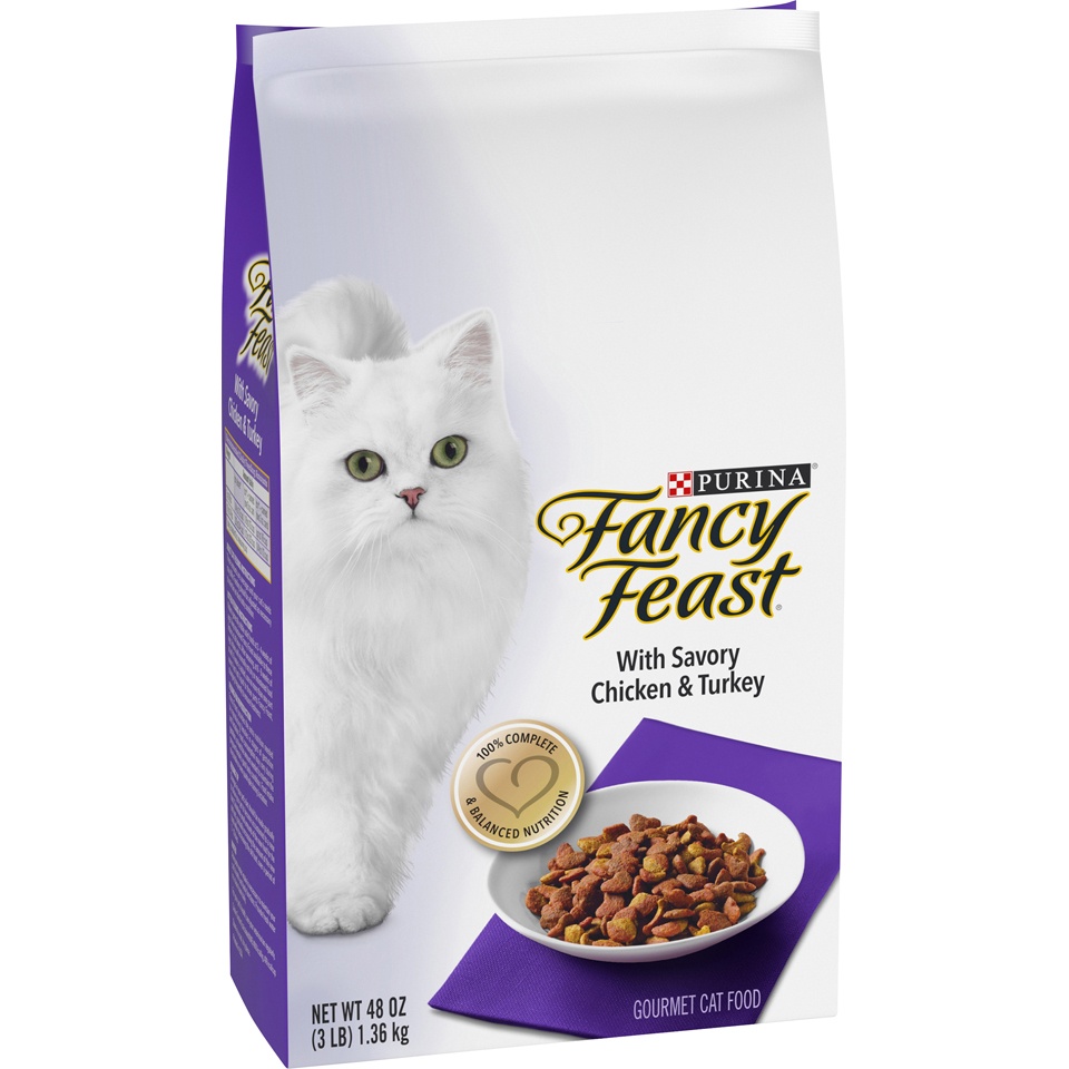 slide 5 of 9, Fancy Feast Purina Fancy Feast with Chicken & Turkey Adult Gourmet Dry Cat Food - 48oz, 